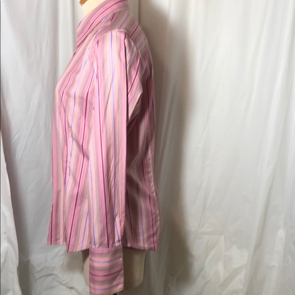 Thomas Pink Striped Button Down Shirt Tailored - Picture 2 of 7
